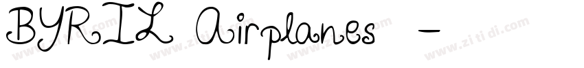 BYRIL Airplanes字体字体转换
